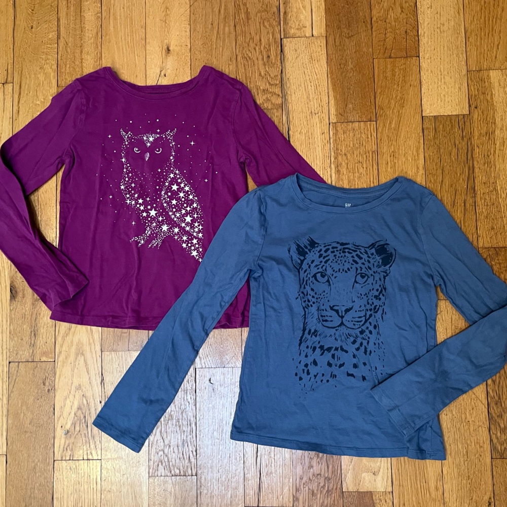 GAP girls set of 2 L/S organic cotton T’s